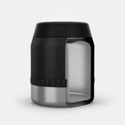 Quechua Stainless Steel Isothermal Food Box For Hiking MH500 0.8 L With Bowl Black -Vango Store k9f40abb231a9b0315e9797b5a6166181