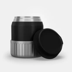 Quechua Stainless Steel Isothermal Food Box For Hiking MH500 0.8 L With Bowl Black -Vango Store ka2e12d4fd47de5b6c38e2f06a732e432