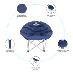 Milestone Navy Blue Deluxe Moon Chair -Vango Store kd12e11a95113677922a29a5898d1eee8